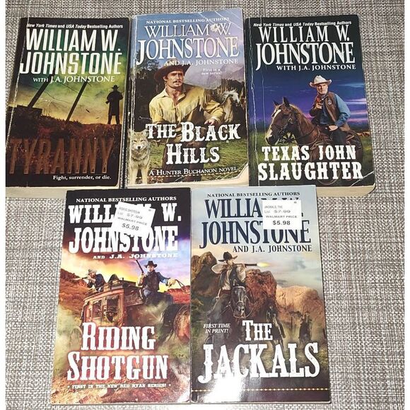 William W. Johnstone lot of 5 Western Cowboy paperbacks - Picture 1 of 6